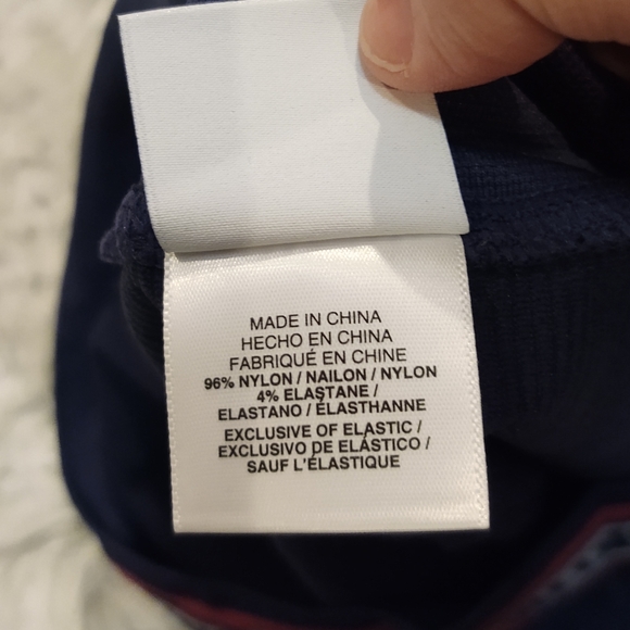 Spalding Solid Ribbed Navy Bike Shorts M NWT - Picture 4 of 5